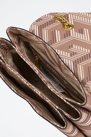 Sac porté épaule - Vieux rose et blanc