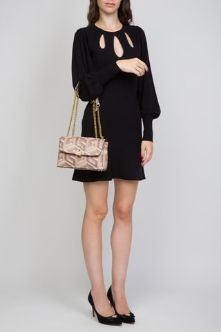 Sac porté épaule - Vieux rose et blanc