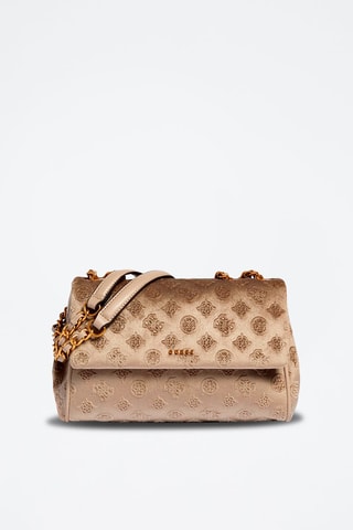 Sac porté épaule en velours - Nude