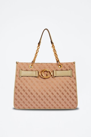 Sac porté épaule - Beige et rose
