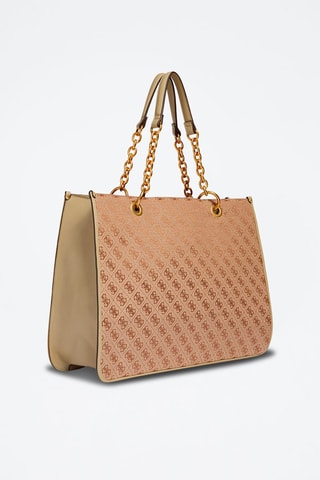 Sac porté épaule - Beige et rose