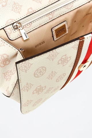 Sac bandoulière - Beige et rouge
