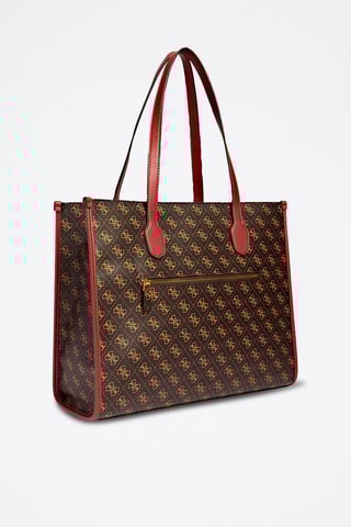 Sac cabas - Marron et rouge