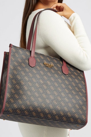 Sac cabas - Marron et rouge