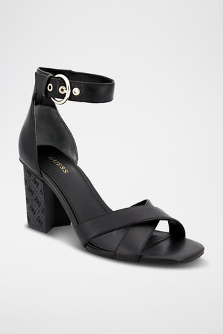 Sandales à talons en cuir Yancy - Noir