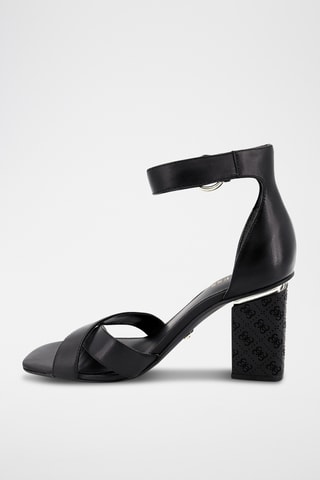 Sandales à talons en cuir Yancy - Noir
