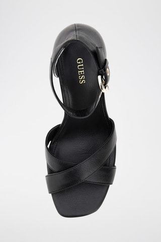 Sandales à talons en cuir - Noir