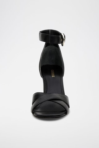 Sandales à talons en cuir - Noir