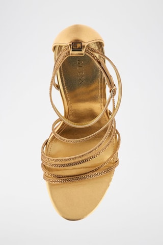 Sandales à talons en satin - Doré