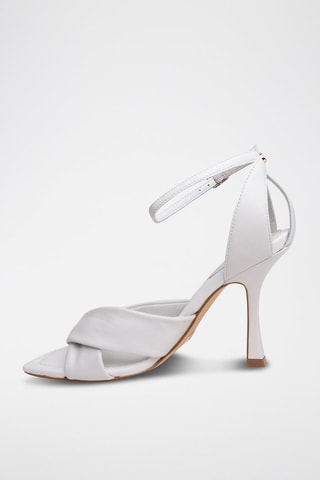 Sandales à talons en cuir - Blanc