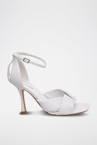 Sandales à talons en cuir - Blanc
