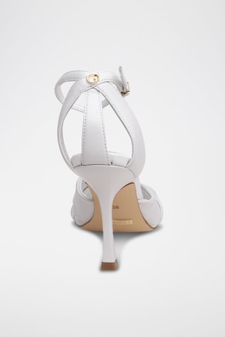 Sandales à talons en cuir - Blanc