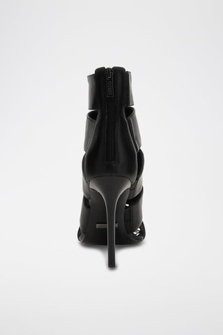 Sandales à talons en cuir - Noir