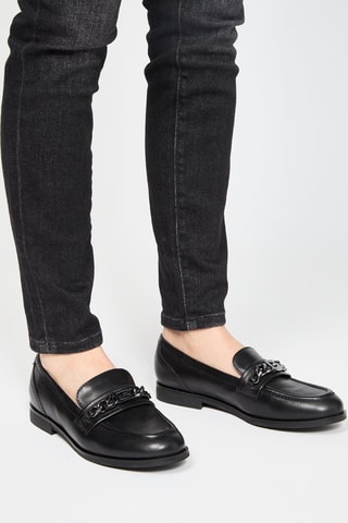 Mocassins en cuir - Noir