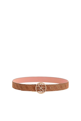 Ceinture réversible en cuir - Nude