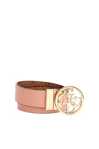Ceinture réversible en cuir - Nude