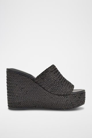 Mules compensées Yenisa - Noir