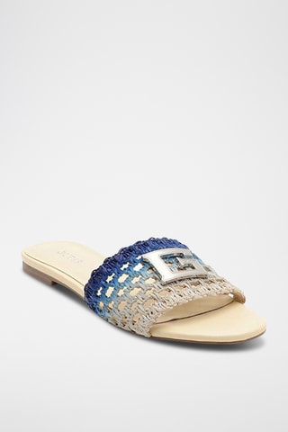Mules Tassia - Bleu marine et beige