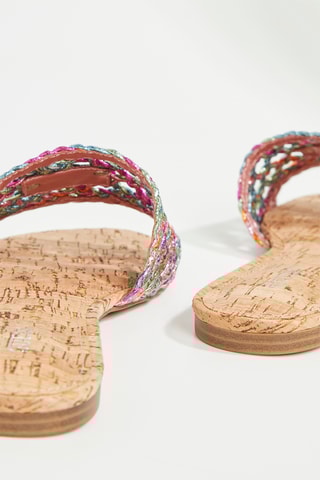 Mules Tassia - Ciel et fuchsia