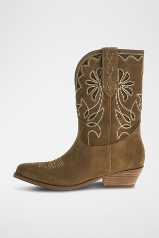 Bottines en nubuck - Marron