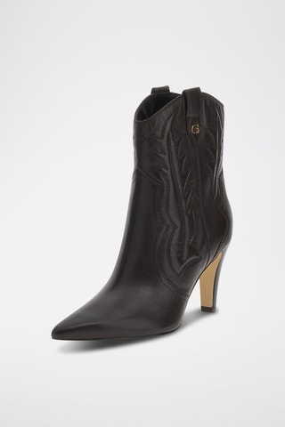 Bottines en cuir - Marron foncé
