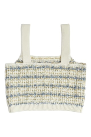 Débardeur en tweed - Bleu