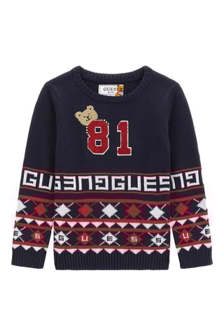 Pull en coton biologique - Bleu marine