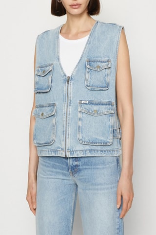 Gilet sans manches en jean - Ciel