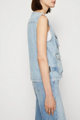 Gilet sans manches en jean - Ciel