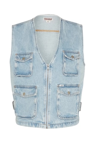 Gilet sans manches en jean - Ciel
