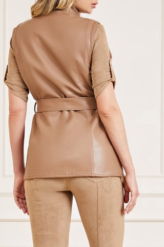 Gilet réversible sans manches - Beige 