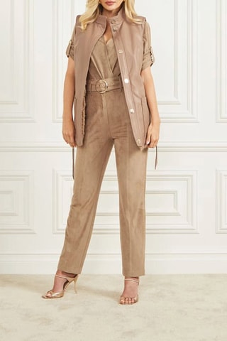 Gilet réversible sans manches - Beige 