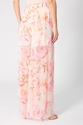 Pantalon wide legs taille haute - Rose