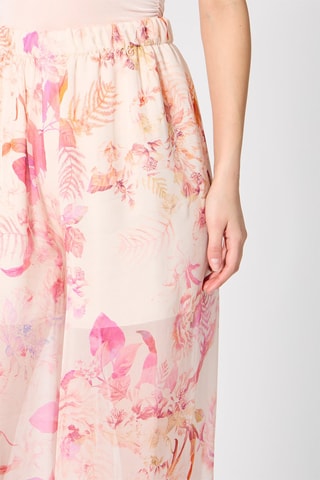 Pantalon wide legs taille haute - Rose