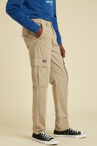 Pantalon regular - Beige