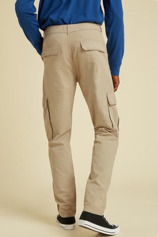 Pantalon regular - Beige