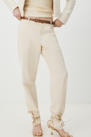 Pantalon regular Myron - Ecru
