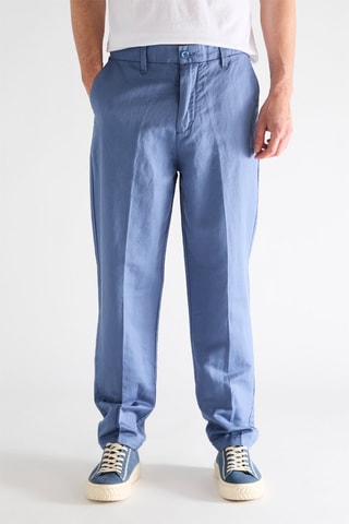 Pantalon regular en lin Clement Twill - Bleu cobalt