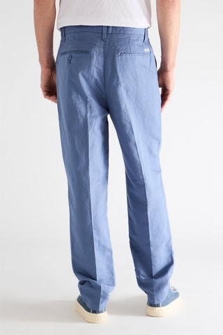 Pantalon regular en lin Clement Twill - Bleu cobalt