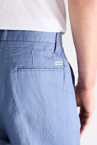 Pantalon regular en lin Clement Twill - Bleu cobalt