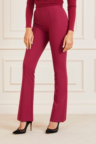 Pantalon taille haute - Rouge