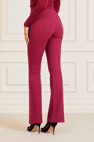 Pantalon taille haute - Rouge