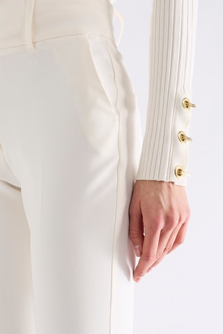 Pantalon taille haute - Blanc