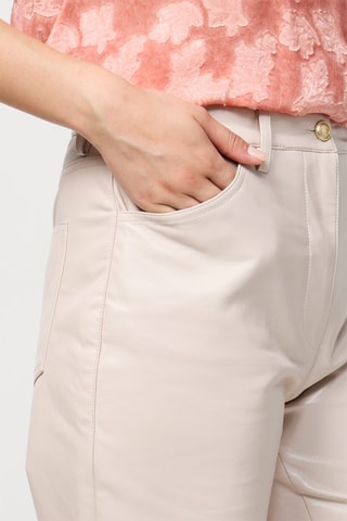 Pantalon taille haute - Beige