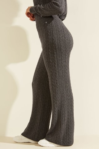 Pantalon wide legs taille haute - Gris foncé