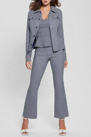 Pantalon slim - Bleu marine et blanc