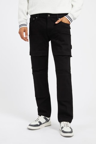 Jean slim cargo Utility - Noir