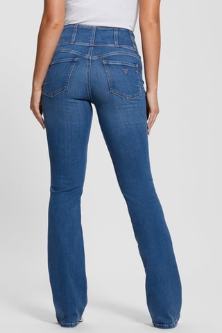 Jean flare taille haute - Bleu cobalt