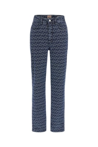 Jean relaxed taille haute - Bleu