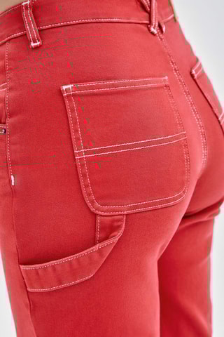 Jean cargo - Rouge